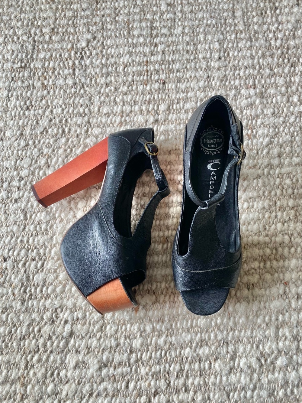 Jeffrey Campbell Platform T-strap Block Heel Sandals